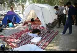 اسکان موقت مردم زلزله‌زده سرپل‌ذهاب در چادر