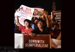 اعتراض و تظاهرات مردم فیلیپین به سفر «ترامپ»به کشورشان