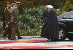 استقبال رسمی رییس جمهوری ایران از نخست وزیر عراق