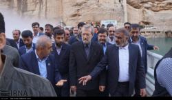 بازدید رئیس مجلس شورای اسلامی از سد های کرخه و دز