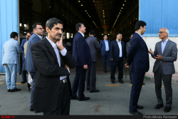 بازدید اسحاق جهانگیری از خط تولید واگن سازی آلومینیومی مترو تهران